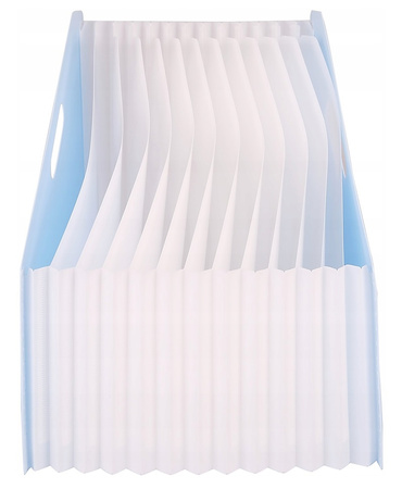 Pojemnik harmonijkowy Deli Macaron A4 13 przegródek niebieski