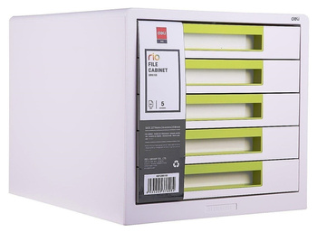 Pojemnik 5 szuflad Deli Rio biało-zielony