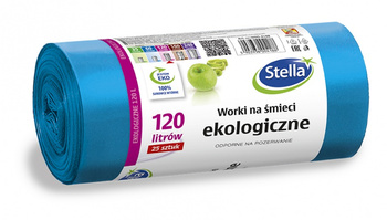 WORKI NA ŚMIECI 120L LDPE NIEBIESKIE (25)