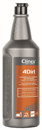 Preparat CLINEX 4Dirt 1L, do usuwania tłustych zabrudzeń