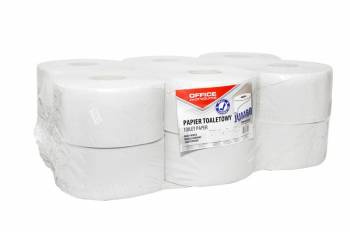 Papier toaletowy Office Products Jumbo 120m 1w makulatura biały (12)