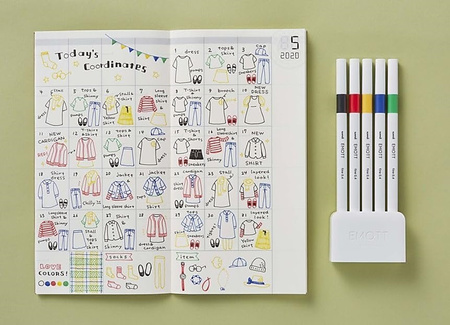 Cienkopisy Uni Emott No.1 0.4mm 5 kolorów