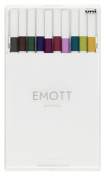 Cienkopisy Uni Emott No.3 0.4mm 10 kolorów