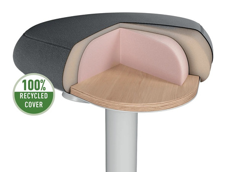 Stołek biurowy Leitz Ergo szary