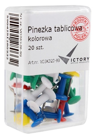 Pinezki do tablic Victory mix kolorów (20)