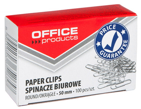 Spinacze biurowe Office Products 50mm okrągłe (100)