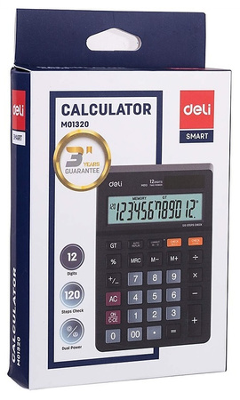 Kalkulator Deli M01320 czarny
