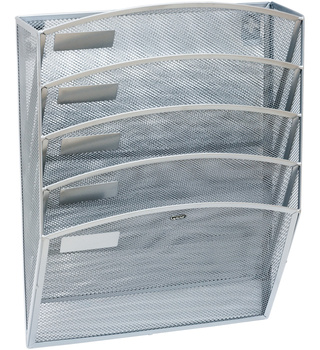 Pojemnik na dokumenty Grand GR-080 naścienny metalowy srebrny