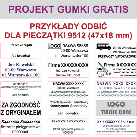 Pieczątka Trodat Pocket Printy 9512 (wkład mix) różowo-turkosowa