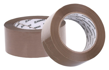 Taśma pakowa DONAU Hot-Melt , 48mm, 132m, 40mikr., brązowa
