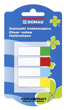 Zakładki Donau 12x45mm 4 kolory (4x20)