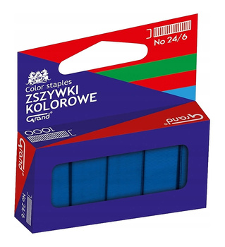 Zszywki Grand 24/6 niebieskie (1000)