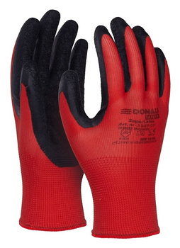 Rękawice Donau Safety Super Latex rozm.9 czerwone