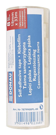 Taśma biurowa DONAU, 18mm, 33m, 8szt.