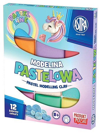 Modelina Astra 20g pastelowa x12 kolorów