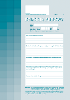 Dziennik budowy A4 (offset)