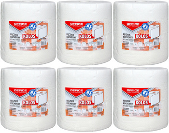 Ręczniki w rolce Office Products 100m 2w celuloza białe (6)