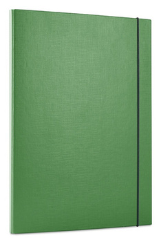 Teczka z gumką OFFICE PRODUCTS, PP, A4/15, 3-skrz., zielona