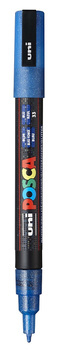 Marker z farbą plakatową Uni POSCA PC-3ML brokatowy niebieski