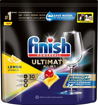 Kapsułki do zmywarki Finish Ultimate All-in-1 Lemon (30)