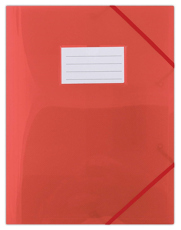 Teczka z gumką DONAU, PP, A4, 480mikr., 3-skrz., półtransparentna dymna