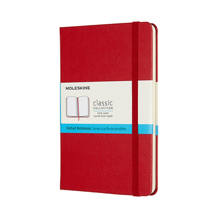 Notatnik Moleskine Classic M (11.5x18cm) kropki czerwony