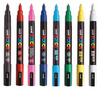 Markery z farbą plakatową Uni POSCA PC-5M 8 kolorów