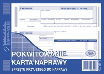 Pokwitowanie Karta naprawy