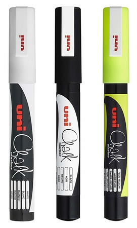 Marker kredowy Uni Chalk PWE-3MS żółty