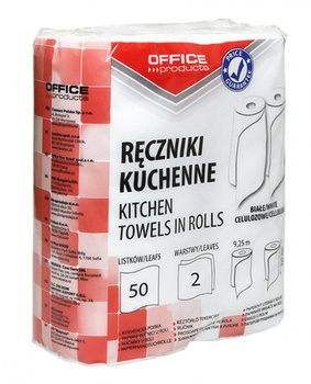 Ręczniki w rolce Office Products 9.25m 2w celuloza białe (2)