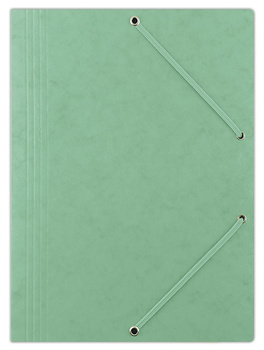 Teczka z gumką DONAU, preszpan, A4, 390gsm, 3-skrz., jasnozielona