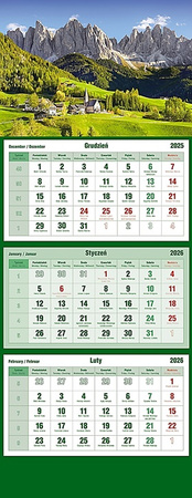 Kalendarz trójdzielny Michalczyk i Prokop 315x855mm 