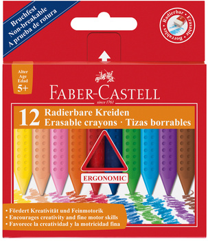 KREDKI ŚWIECOWE FABER-CASTELL GRIP 12 KOLORÓW