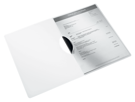 Skoroszyt z klipsem Leitz Wow A4 30k biały