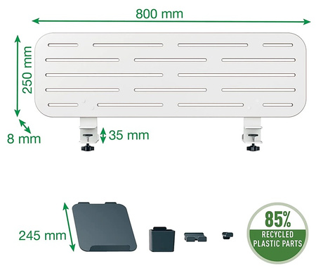 Organizer na akcesoria Leitz Ergo 25x80cm biały