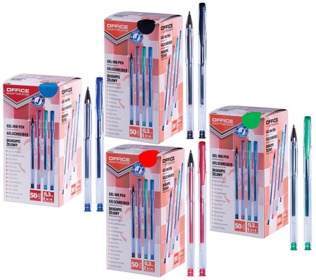 Długopisy żelowe Office Products Classic 0.5mm niebieski