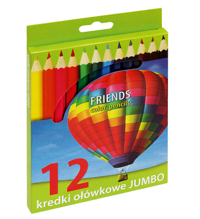 KREDKI OŁÓWKOWE GRAND JUMBO 12 KOLORÓW