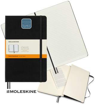 Notatnik Moleskine Classic L (13x21cm) linie czarny