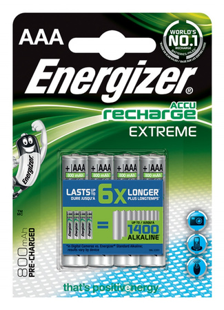 Akumulatorki Energizer Extreme AAA HR3 800mAh (4)