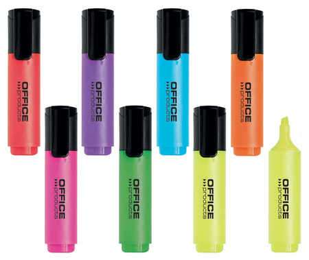 Zakreślacz fluorescencyjny OFFICE PRODUCTS, 2-5mm (linia), różowy