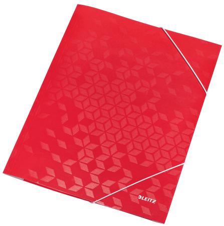 Teczka kartonowa z gumką Leitz Wow A4/15mm czerwona