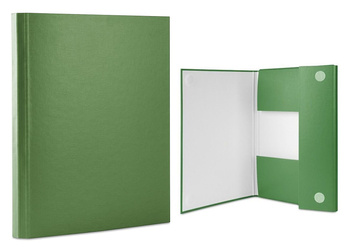 Teczka kartonowa z rzepem Office Products A4/4cm zielona