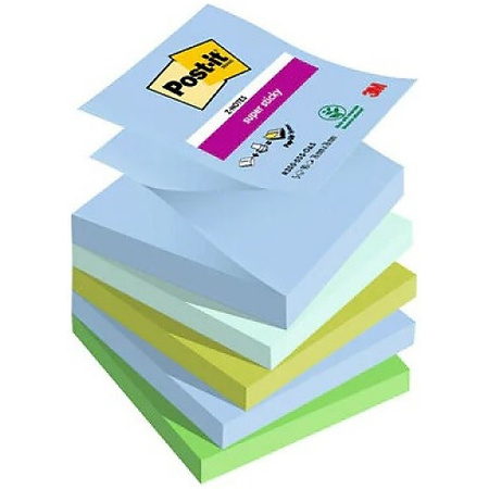 Karteczki Post-it Super Sticky Z-Notes 76x76mm pastelowe (5x90)
