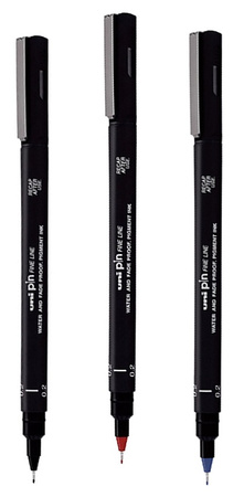 Cienkopis kreślarski Uni Pin-200 0.2mm niebieski