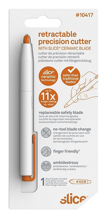 Nóż bezpieczny Slice 10417 biało-pomarańczowy
