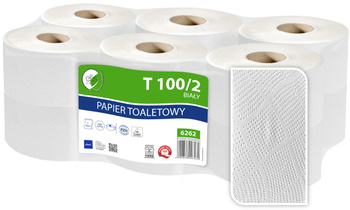 Papier toaletowy Ellis 100m 2w makulatura biały (12)