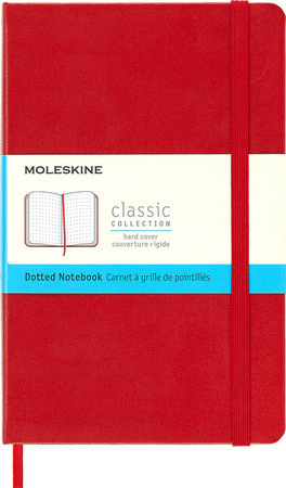 Notatnik Moleskine Classic M (11.5x18cm) kropki czerwony