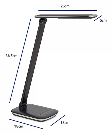 Lampka na biurko Maul Jazzy 8W USB czarna