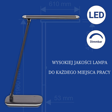 Lampka na biurko Maul Jazzy 8W USB czarna