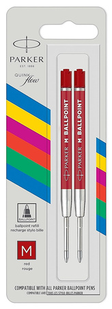 Wkłady do długopisu Parker QuinkFlow M czerwone (2)
